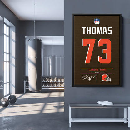 Joe Thomas Browns Jersey Canvas Print | Wall Art Decor