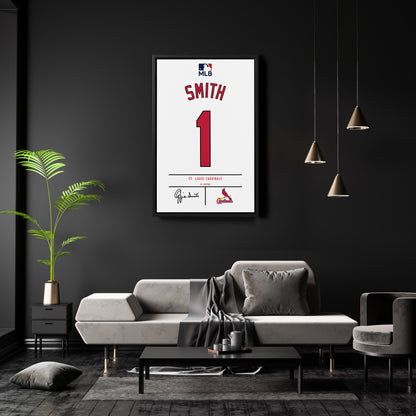 Ozzie Smith St. Louis Cardinals Jersey Canvas Wall Art