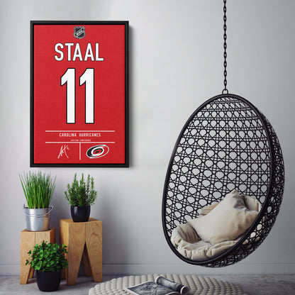 Jordan Staal Hurricanes Jersey Canvas Print | Wall Art Decor