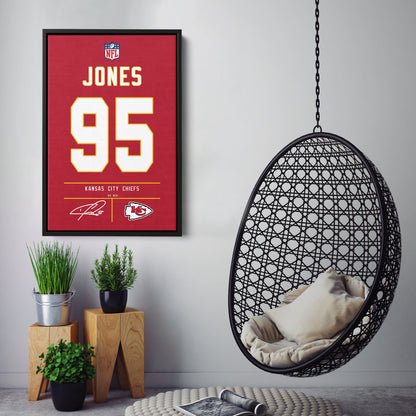 Chris Jones Chiefs Jersey Canvas Print | Wall Art Decor