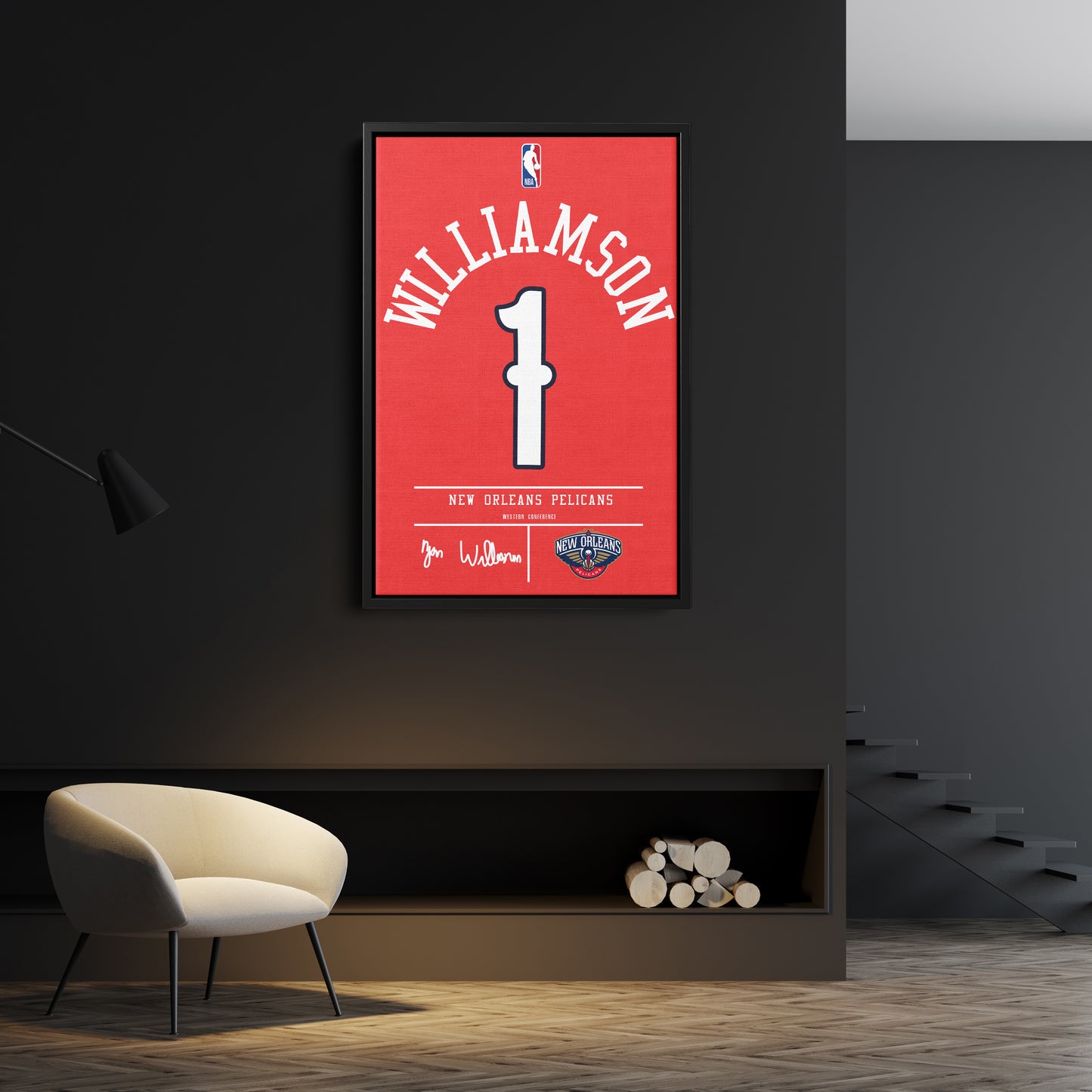 Zion Williamson Pelicans Jersey Canvas Print | Wall Art Decor