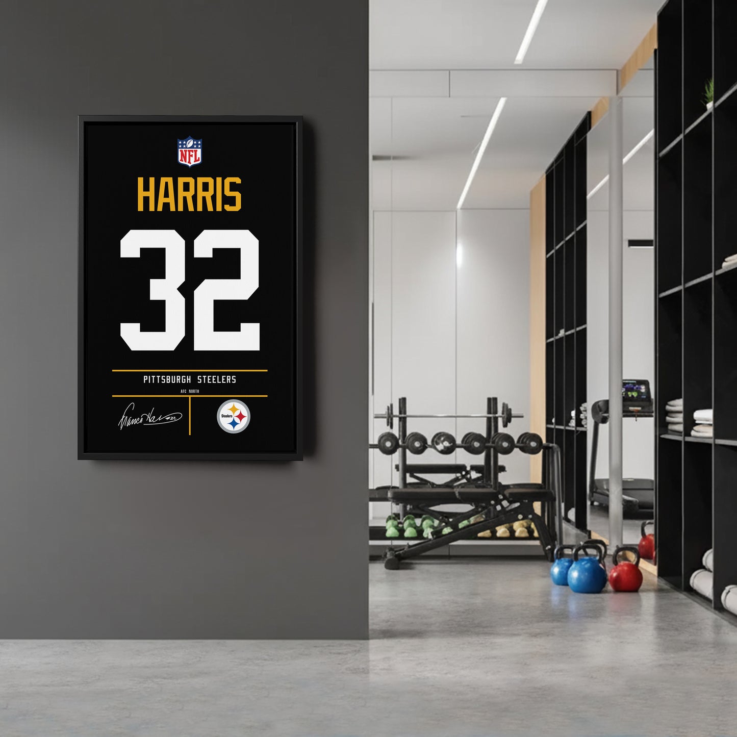 Franco Harris Pittsburgh Steelers Jersey Canvas Wall Art