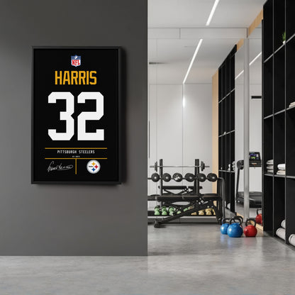 Franco Harris Pittsburgh Steelers Jersey Canvas Wall Art