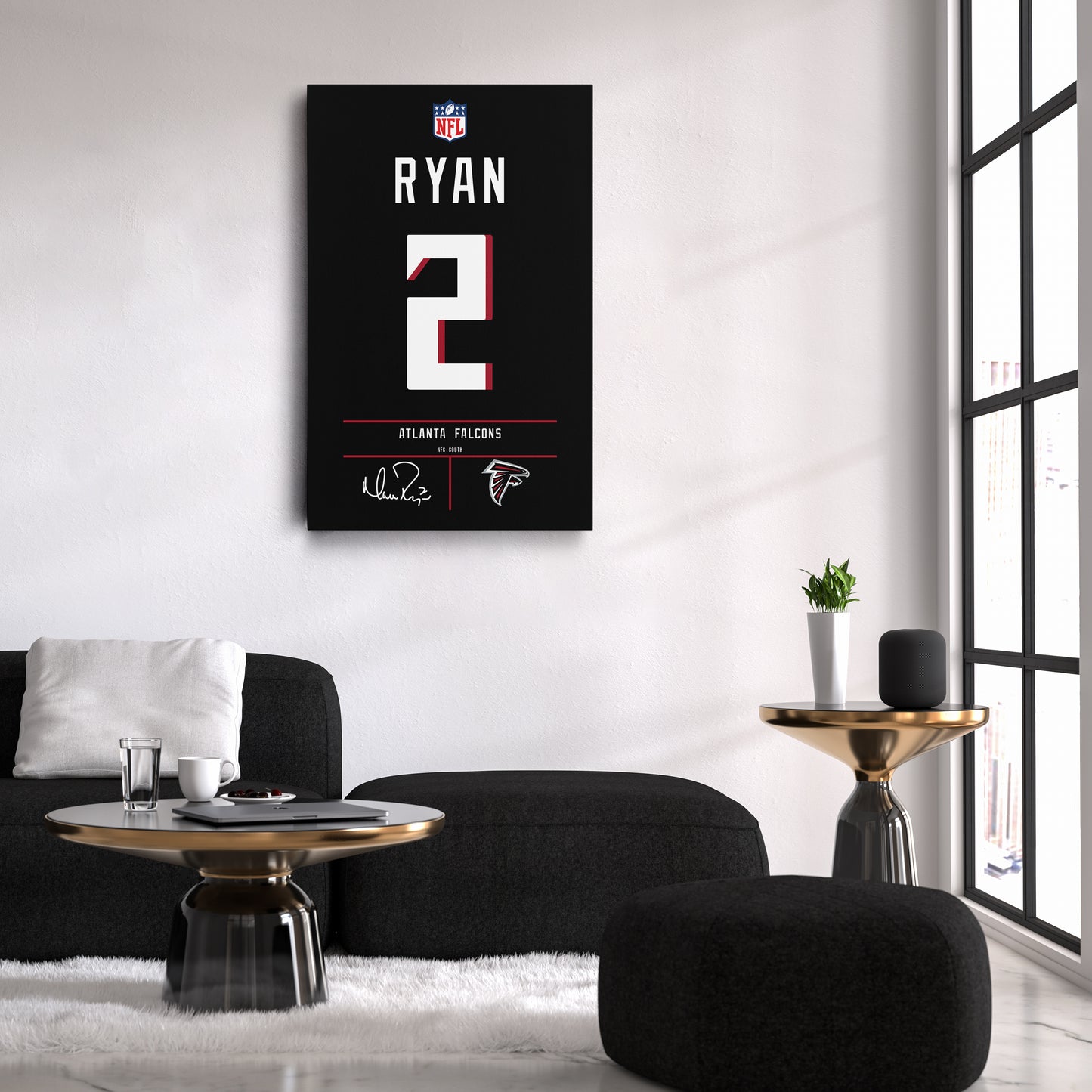 Matt Ryan Atlanta Falcons Jersey Canvas Wall Art