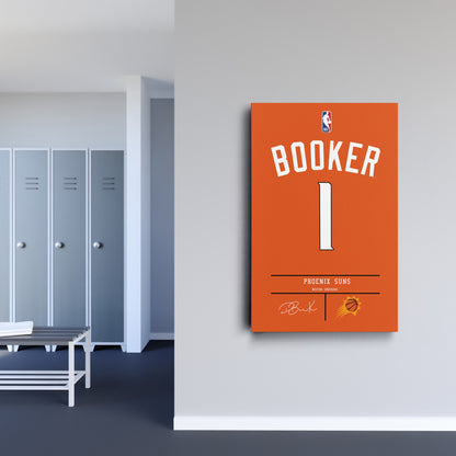 Devin Booker Suns Jersey Canvas Print | Wall Art Decor