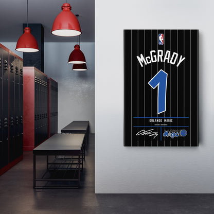 Tracy McGrady Orlando Magic Jersey Canvas Wall Art