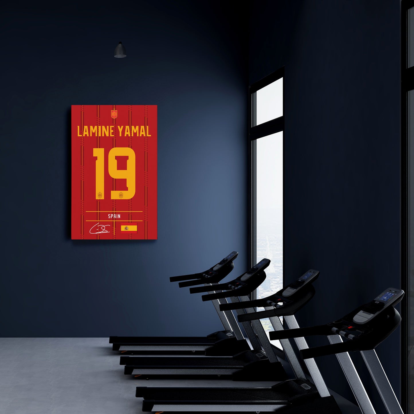 Lamine Yamal Spain Jersey Canvas Wall Art