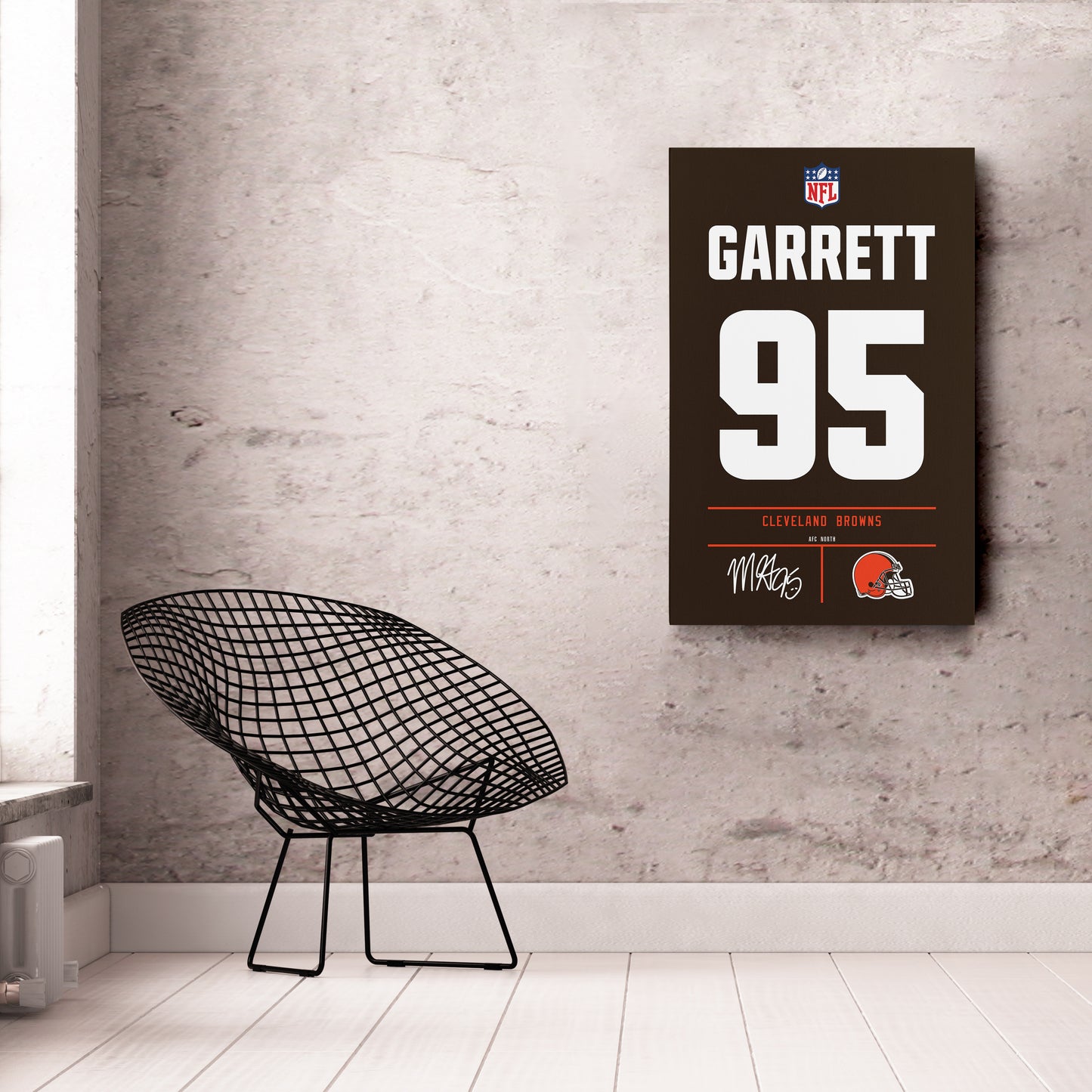 Myles Garrett Cleveland Browns Jersey Canvas Wall Art