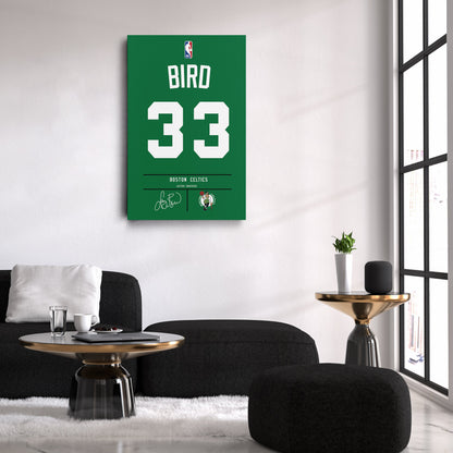 Larry Bird Celtics Jersey Canvas Print | Wall Art Decor