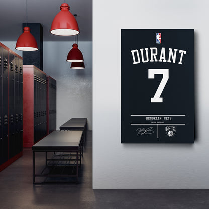 Kevin Durant Nets Jersey Canvas Print | Wall Art Decor
