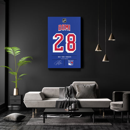 Tie Domi Rangers Jersey Canvas Print | Wall Art Decor