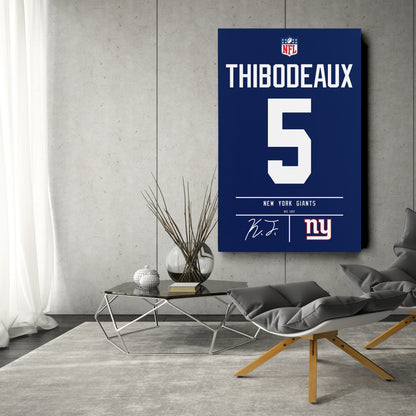 Kayvon Thibodeaux New York Giants Jersey Canvas Wall Art