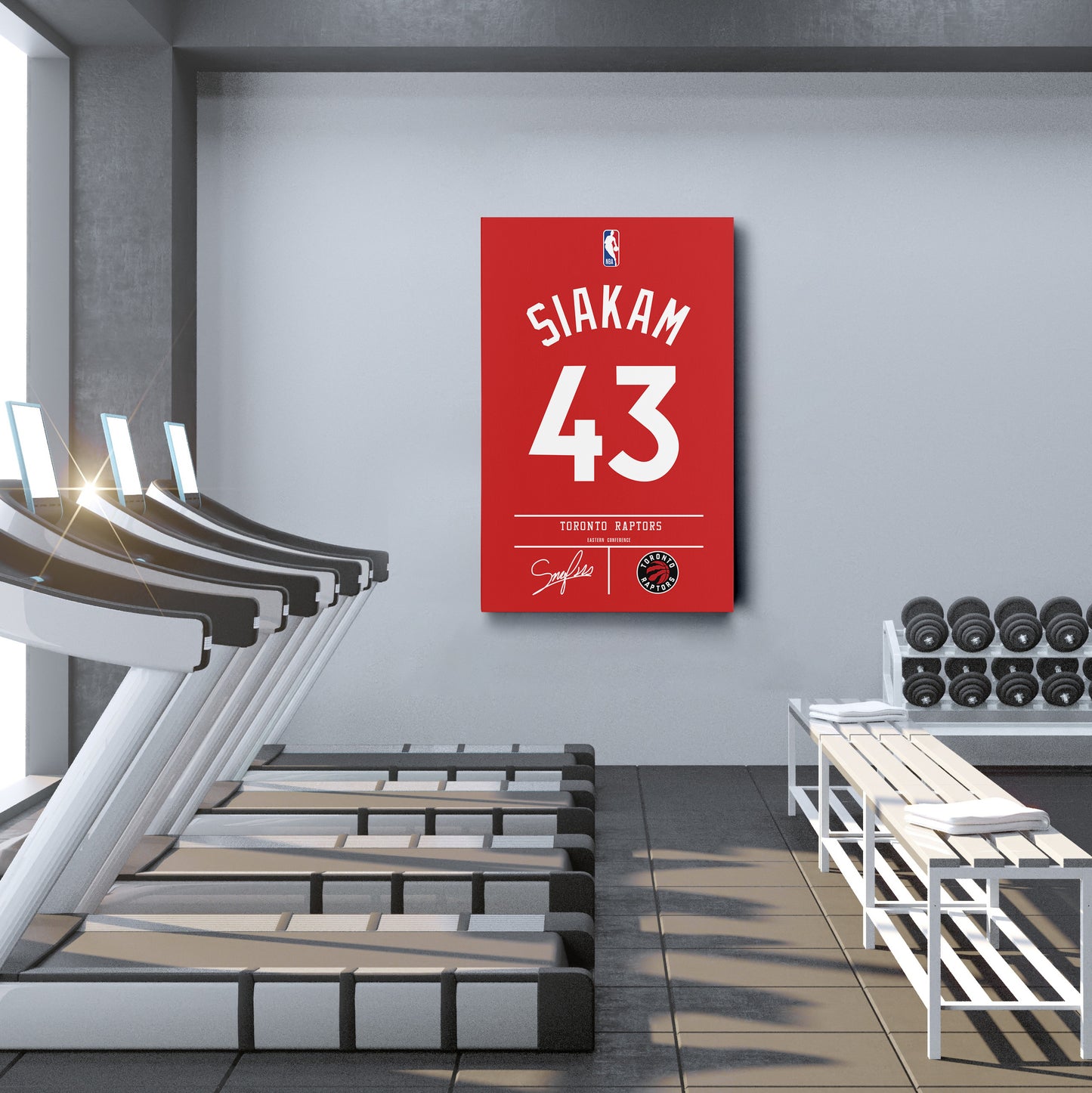 Pascal Siakam Raptors Jersey Canvas Print | Wall Art Decor