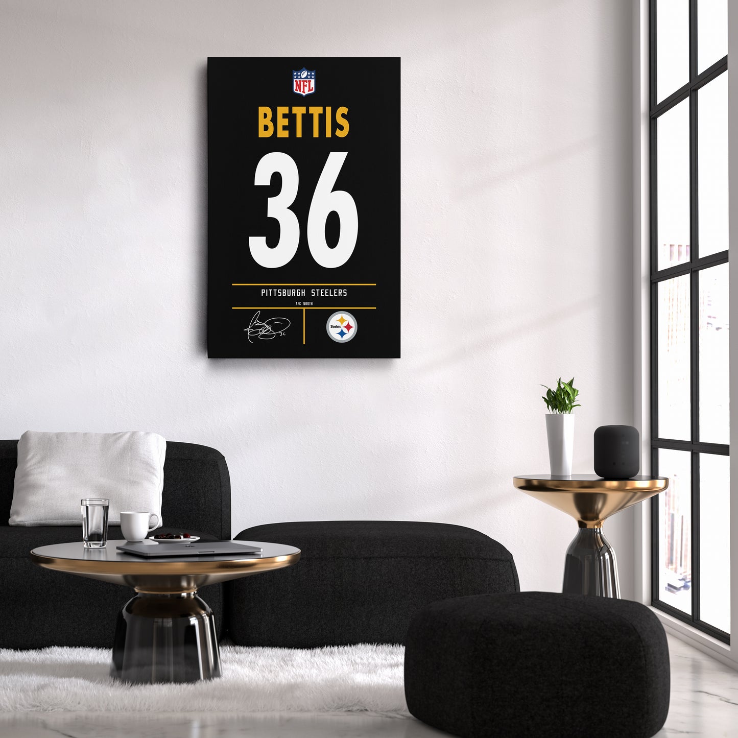 Jerome Bettis Steelers Jersey Canvas Print | Wall Art Decor