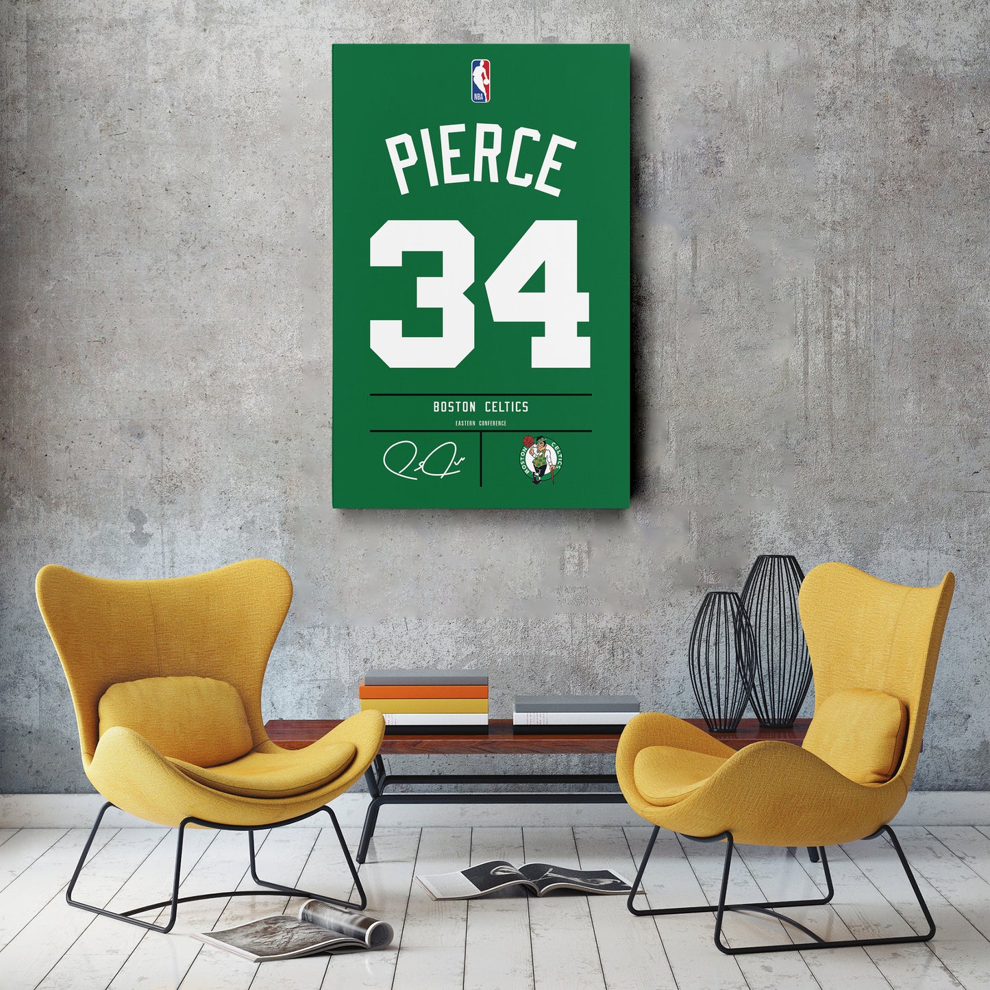 Paul Pierce Boston Celtics Jersey Canvas Wall Art