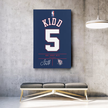 Jason Kidd Nets Jersey Canvas Print | Wall Art Decor
