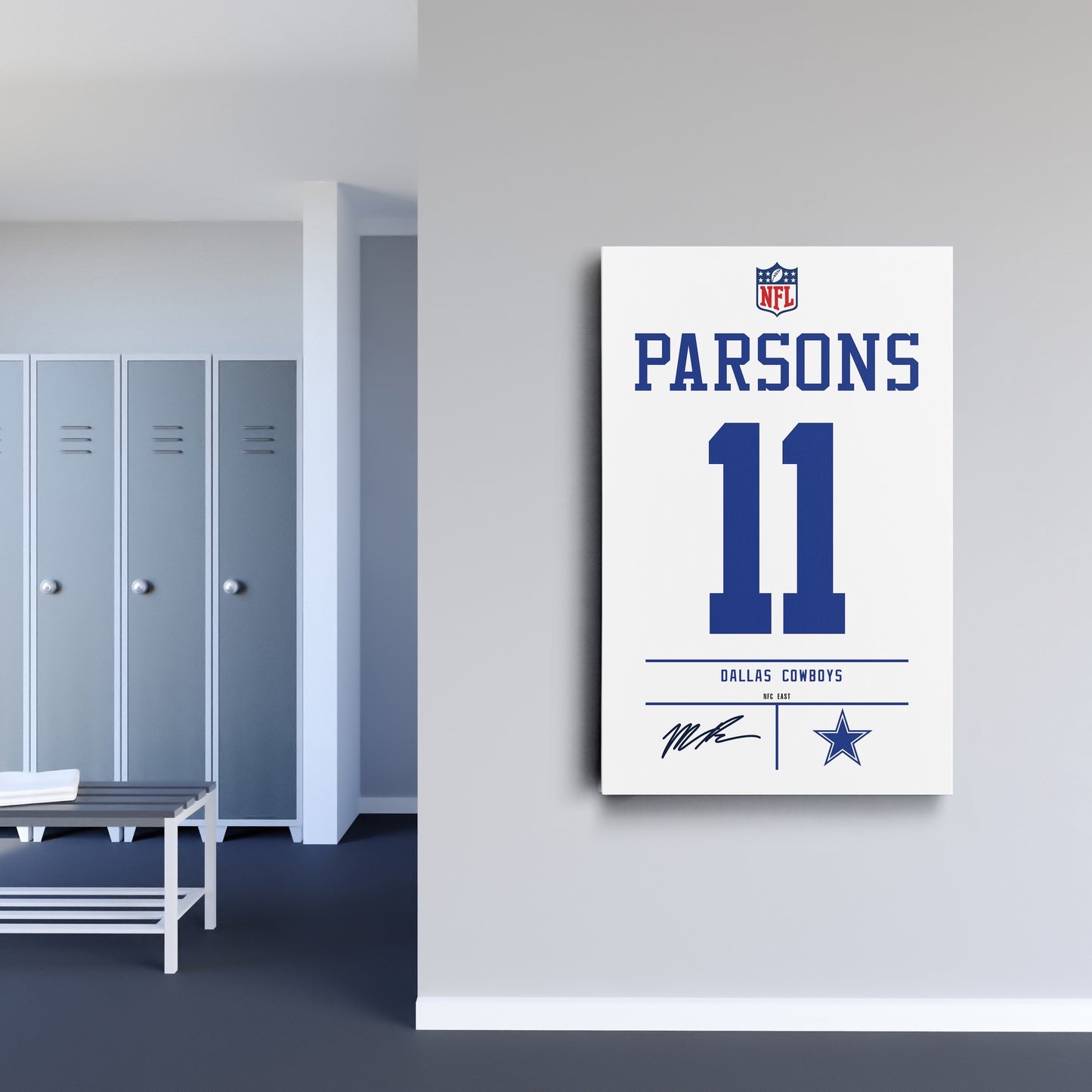 Micah Parsons Cowboys Jersey Canvas Print | Wall Art Decor