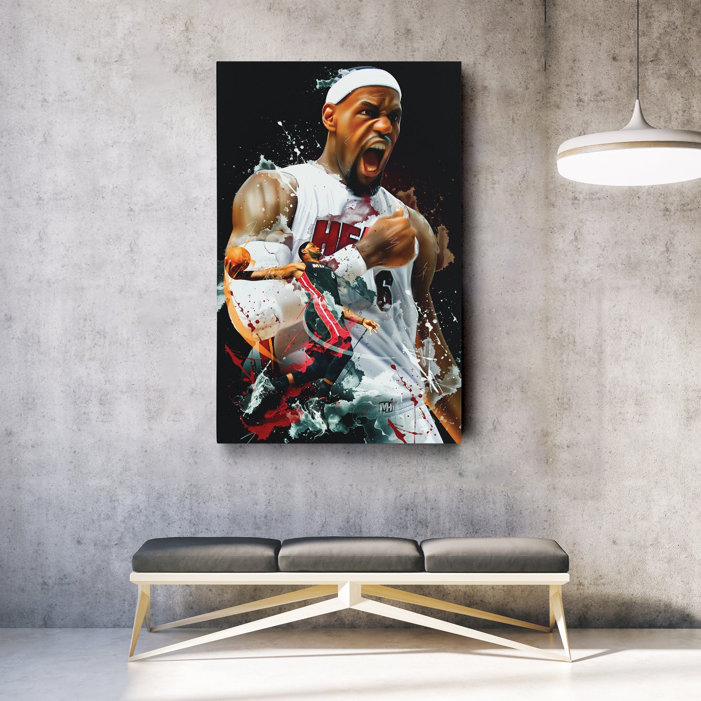 LeBron James Miami Heat Canvas Print | Basketball Wall Art