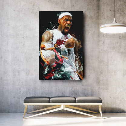 LeBron James Miami Heat Canvas Print | Basketball Wall Art
