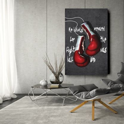Boxing Gloves Canvas Print | Motivational Fight Wall Art Decor