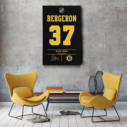 Patrice Bergeron Bruins Jersey Canvas Print | Wall Art Decor