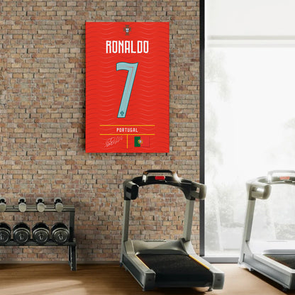 Cristiano Ronaldo Portugal Jersey Canvas Wall Art