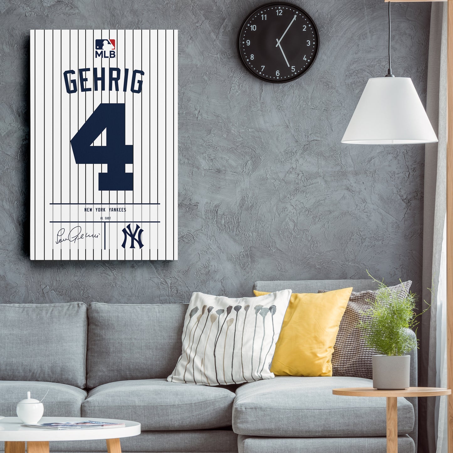 Lou Gehrig Yankees Jersey Art