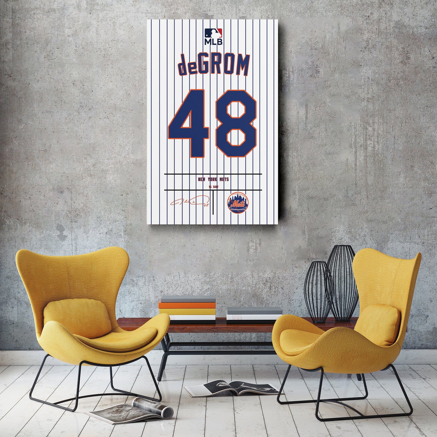 Jacob deGrom Mets Jersey Canvas Print | Wall Art Decor