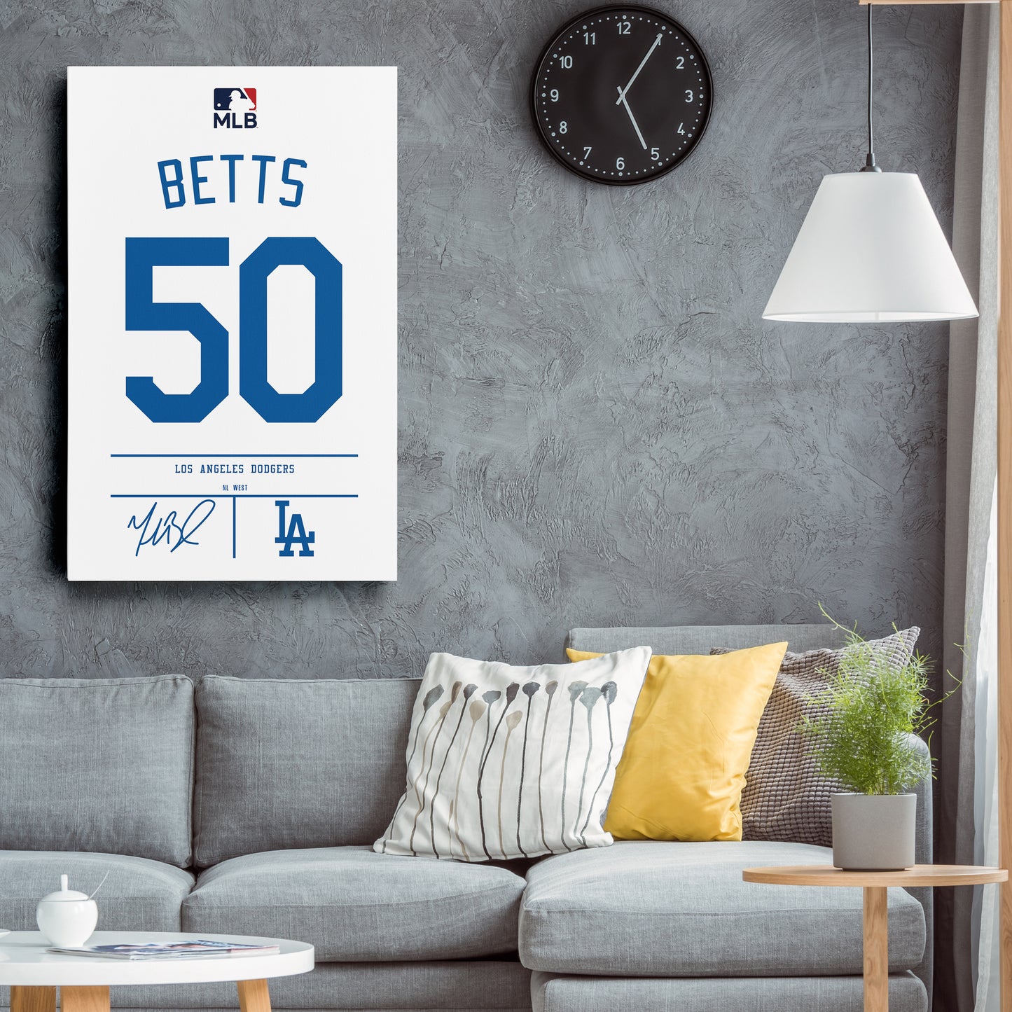 Mookie Betts Dodgers Jersey Canvas Print | Wall Art Decor