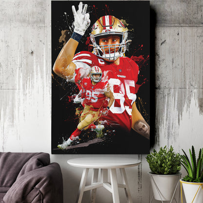 George Kittle 49ers Canvas Print | San Francisco Football Wall Art