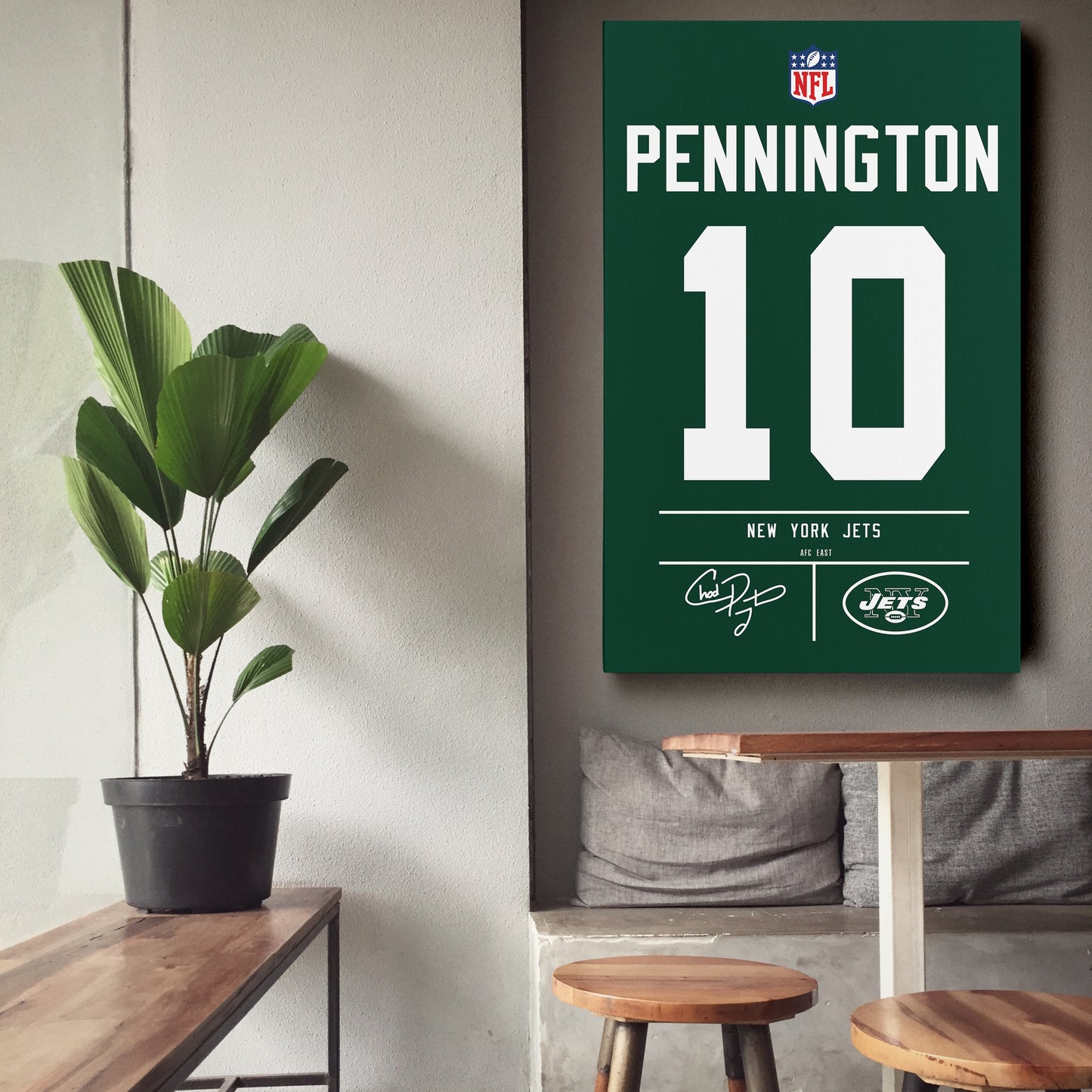 Chad Pennington Jets Jersey Canvas Print | Wall Art Decor