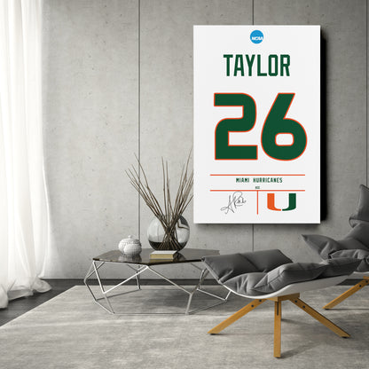 Sean Taylor Hurricanes Jersey Canvas Print | Wall Art Decor