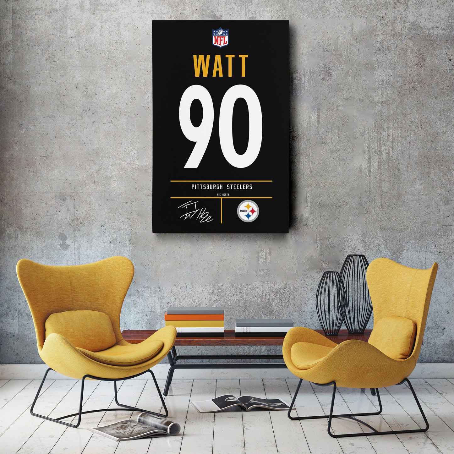 T. J. Watt Steelers Jersey Canvas Print | Wall Art Decor