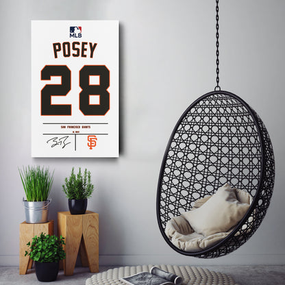 Buster Posey Giants Jersey Canvas Print | Wall Art Decor