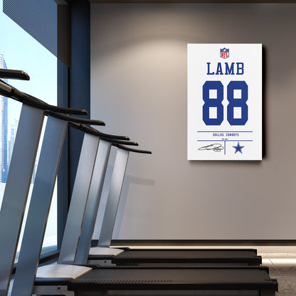 CeeDee Lamb Cowboys Jersey Canvas Print | Wall Art Decor