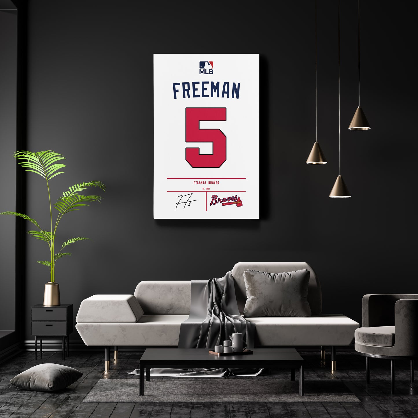 Freddie Freeman Braves Jersey Canvas Print | Wall Art Decor
