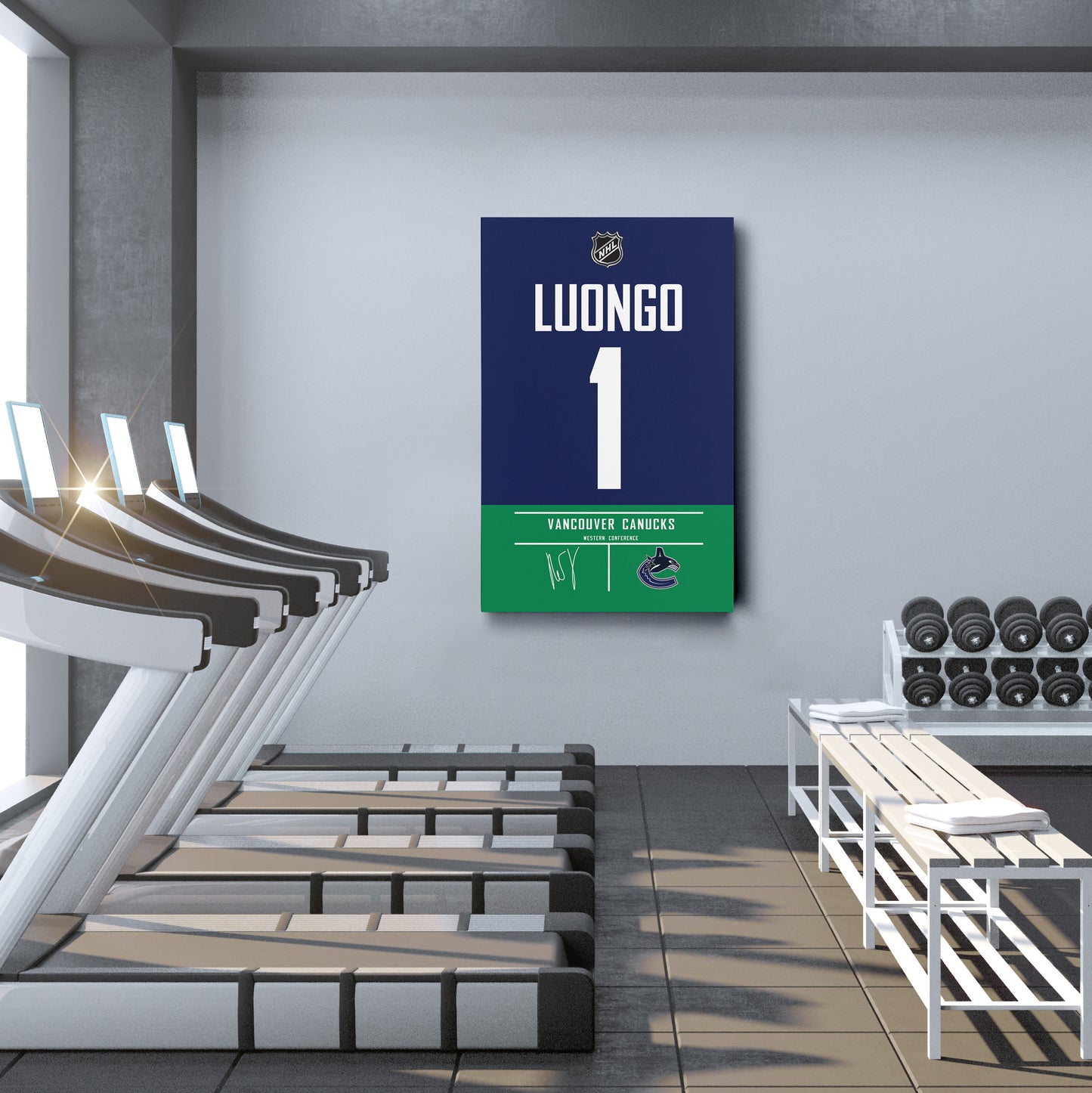 Roberto Luongo Canucks Jersey Canvas Print | Wall Art Decor