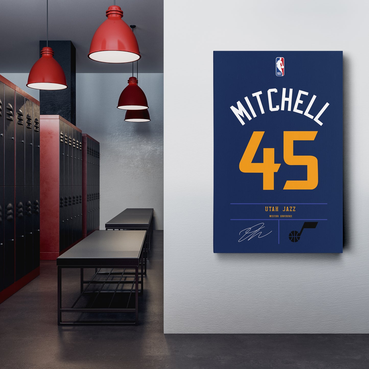 Donovan Mitchell Jazz Jersey Canvas Print | Wall Art Decor