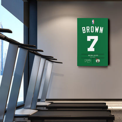 Jaylen Brown Celtics Jersey Canvas Print | Wall Art Decor