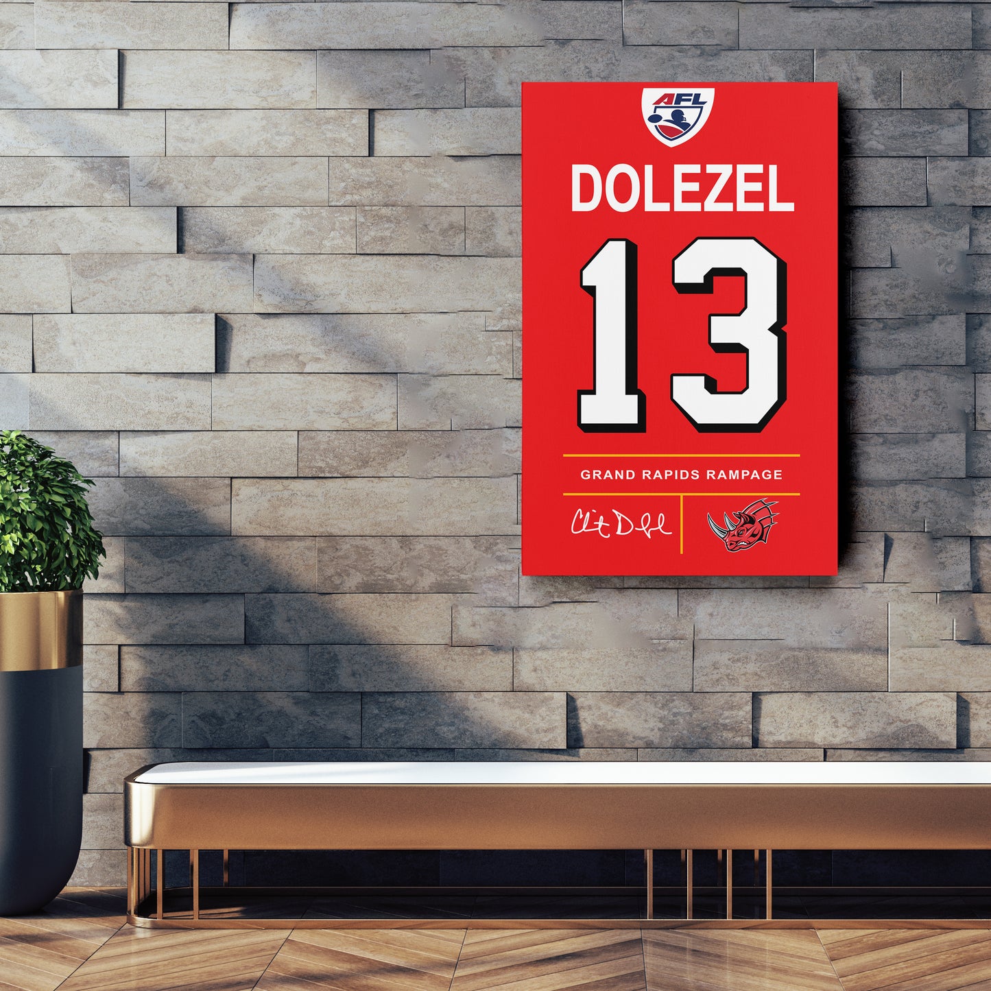 Clint Dolezel Rampage Jersey Canvas Print | Wall Art Decor