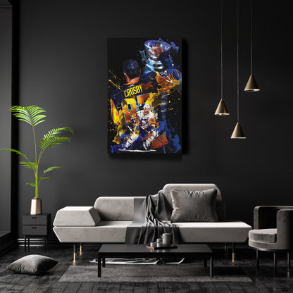 Sidney Crosby Pittsburgh Penguins Canvas Print | NHL Hockey Wall Art