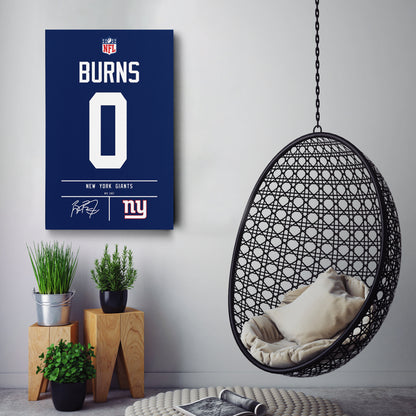 Brian Burns New York Giants Jersey Canvas Wall Art