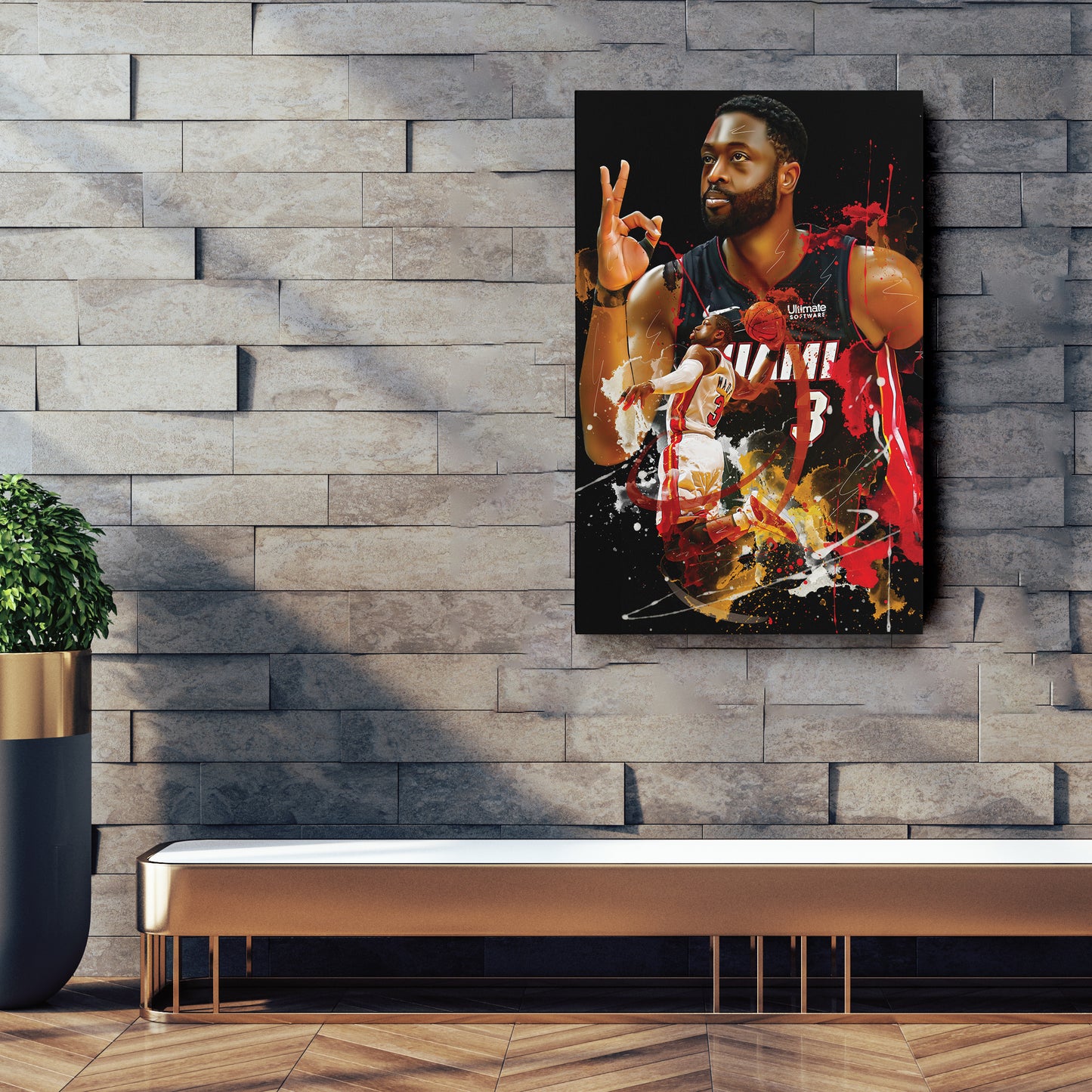 Dwyane Wade Miami Heat Canvas Print | Basketball Wall Art
