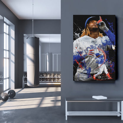 Vladimir Guerrero Jr. Blue Jays Canvas Print | Toronto Baseball Wall Art