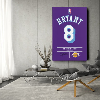 Kobe Bryant Purple Lakers Jersey Canvas Print | Wall Art Decor