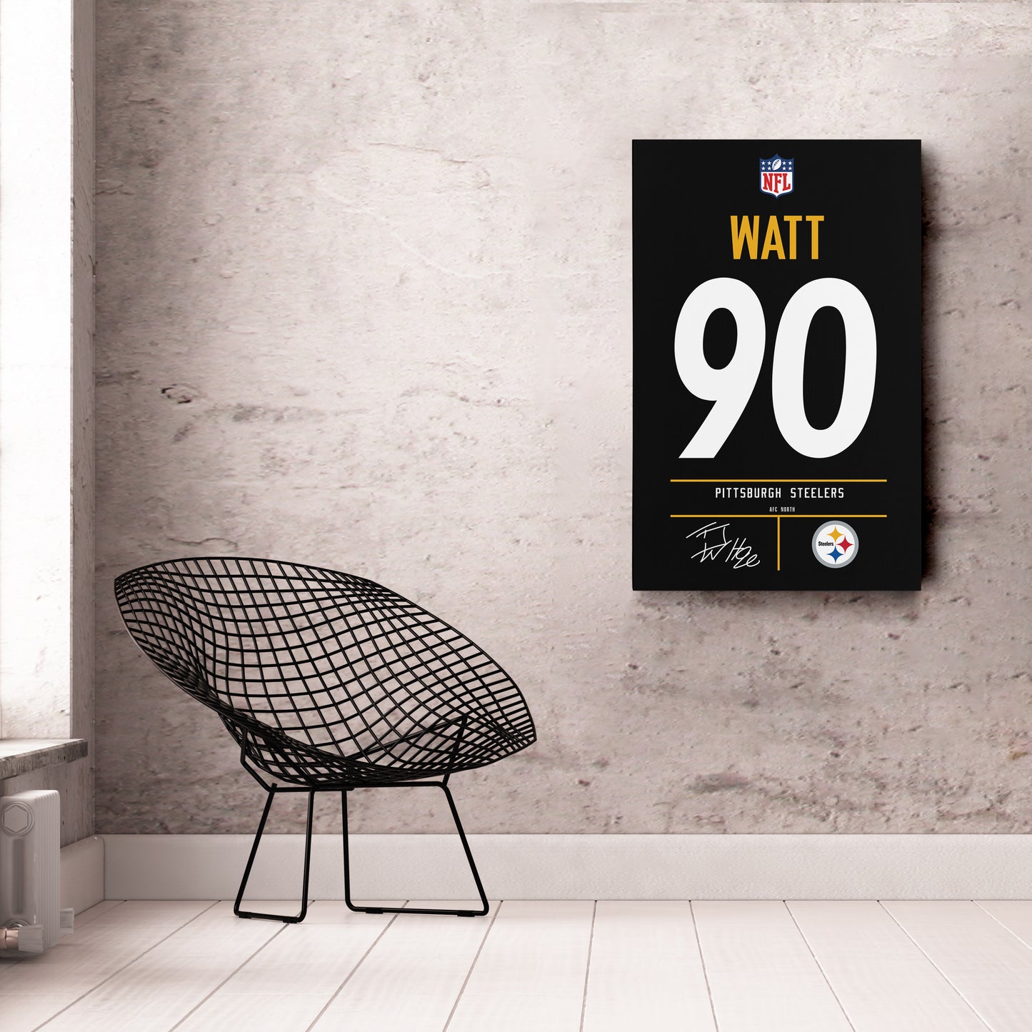 T. J. Watt Steelers Jersey Canvas Print | Wall Art Decor