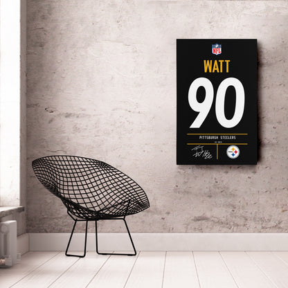 T. J. Watt Steelers Jersey Canvas Print | Wall Art Decor