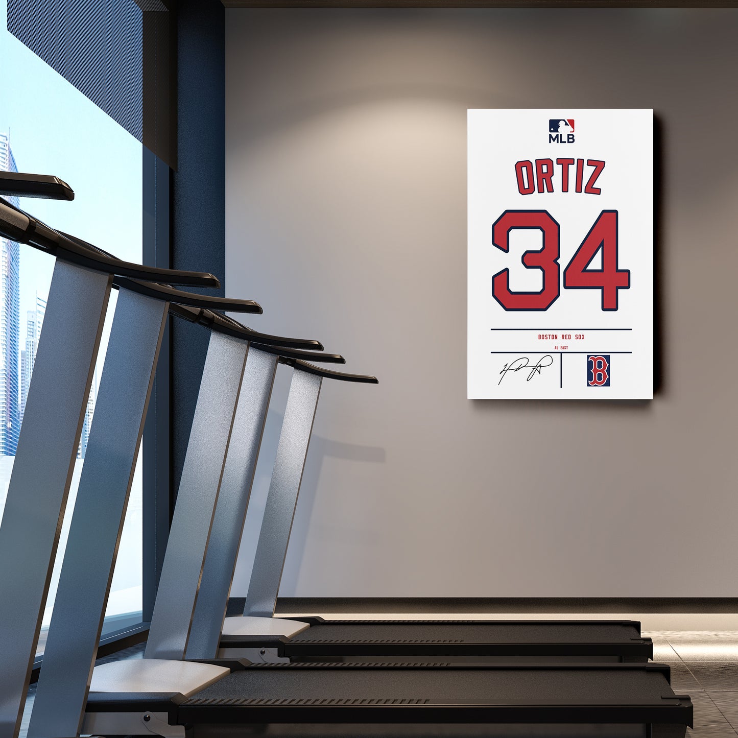 David Ortiz Red Sox Jersey Canvas Print | Wall Art Decor