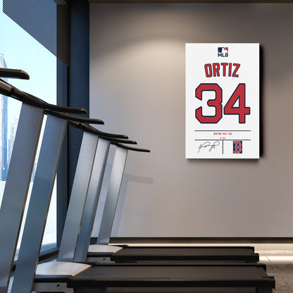 David Ortiz Red Sox Jersey Canvas Print | Wall Art Decor