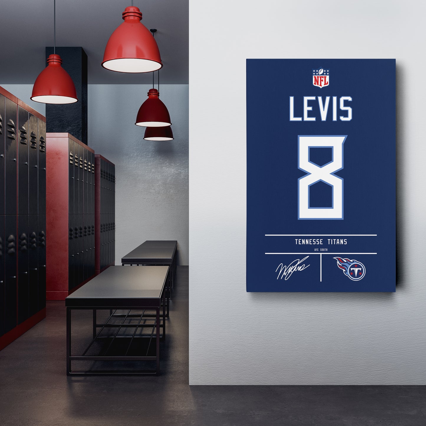 Will Levis Titans Jersey Canvas Print | Wall Art Decor